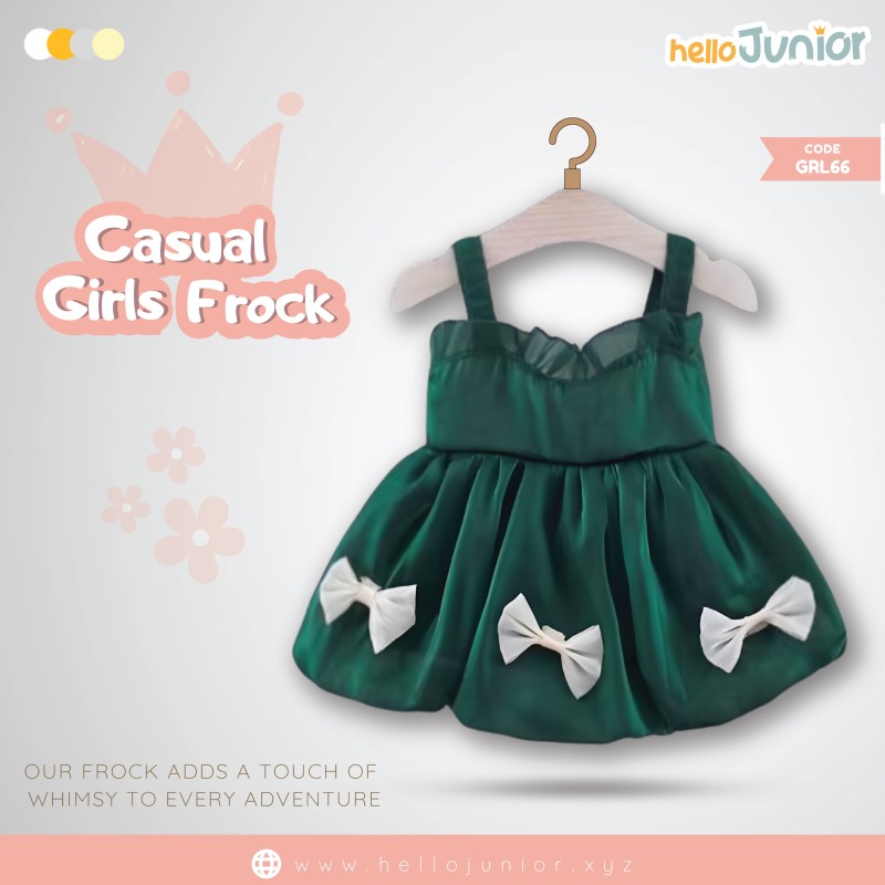 Hello Junior Casual Girls Frock (6 Months to 03 Years)