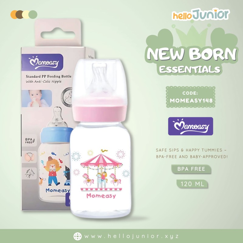 Momeasy Baby Feeding Bottle with Anti-Colic 0m+ Nipple – 4oz/120ML