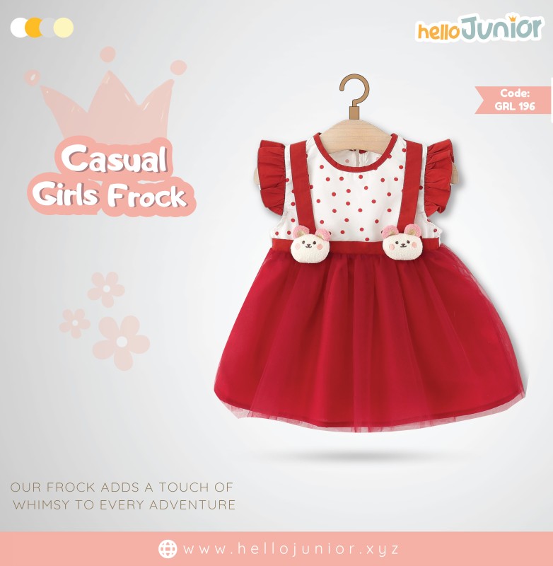Hello Junior Casual Girls Frock (6 Months to 03 Years)