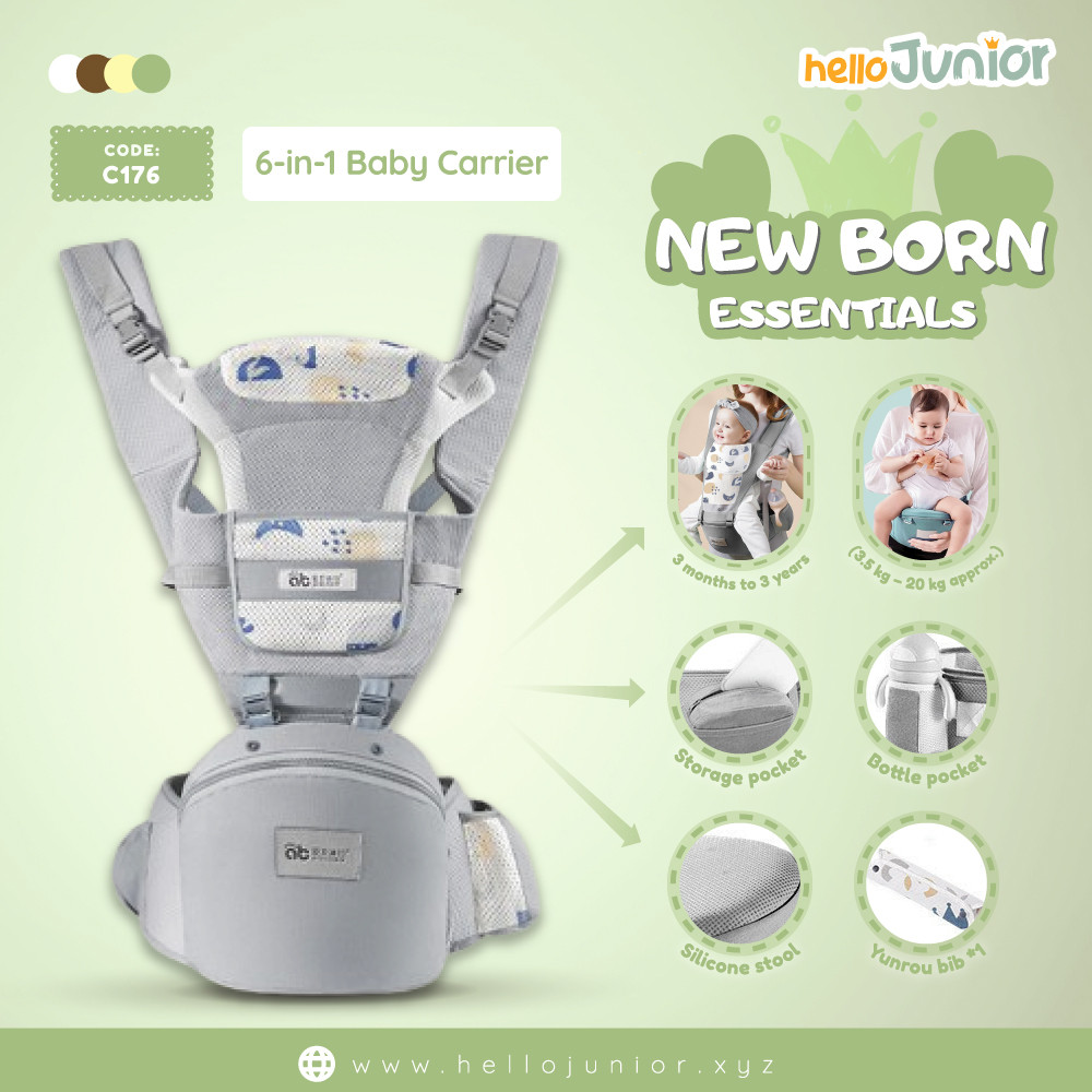 Multifunctional Baby Carrier with Hip Seat | Breathable Ergonomic Baby Carrier for Newborn to Toddler