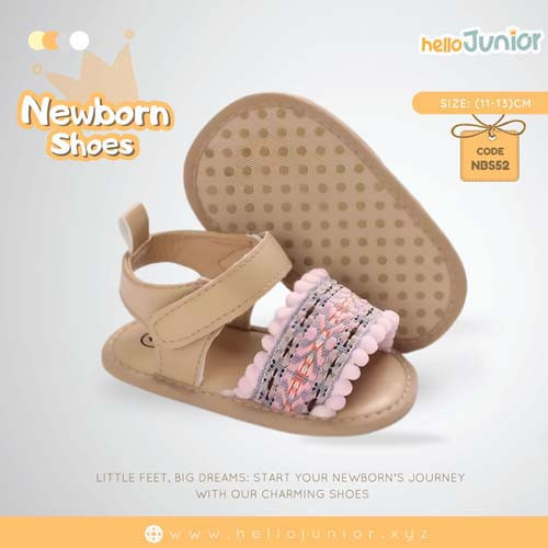 Hello Junior baby shoes for newborn to 18 month, made with cotton and rubber sole