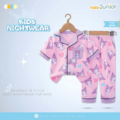 Hello Junior Kids Nightwear / PJ Set / Night Dress (6 Months to 11 Years)