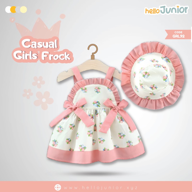 Hello Junior Casual Girls Frock (6 Months to 03 Years)