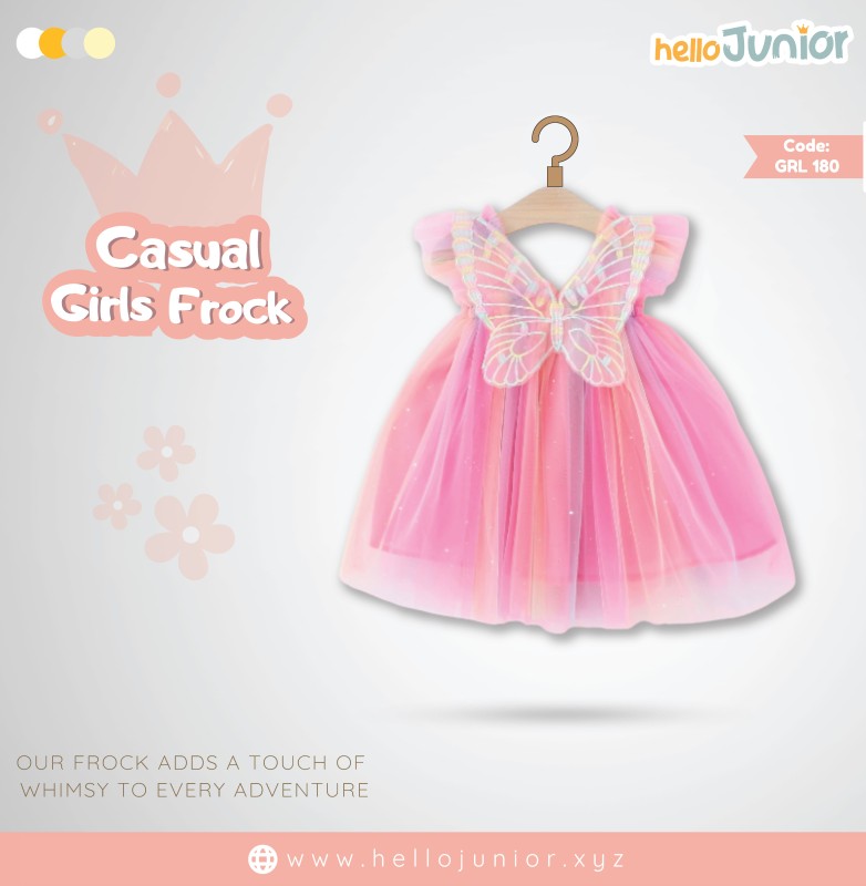 Hello Junior Casual Girls Frock (6 Months to 03 Years)