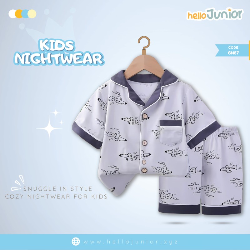 Hello Junior Kids Nightwear / PJ Set / Night Dress (6 Months to 11 Years)