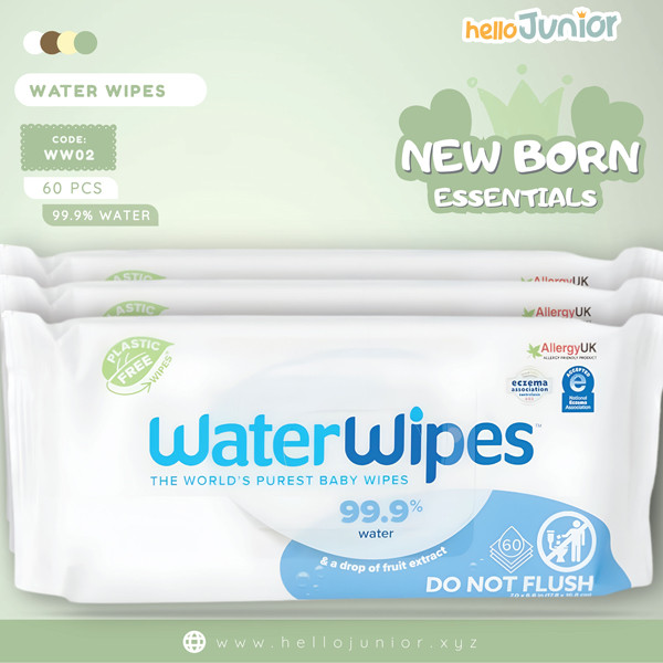 Waterwipes , 99.9 % Water , 60 pcs