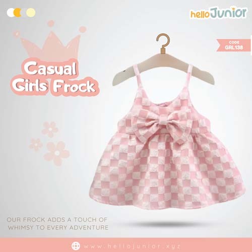 Hello Junior Casual Girls Frock (6 Months to 03 Years)