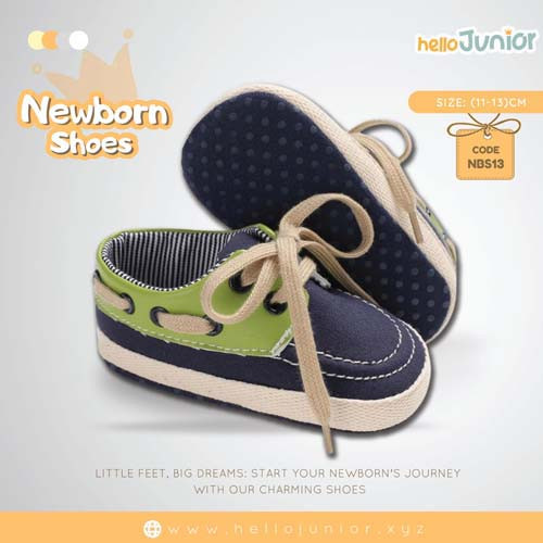 Hello Junior baby shoes for newborn to 18 month, made with cotton and rubber sole