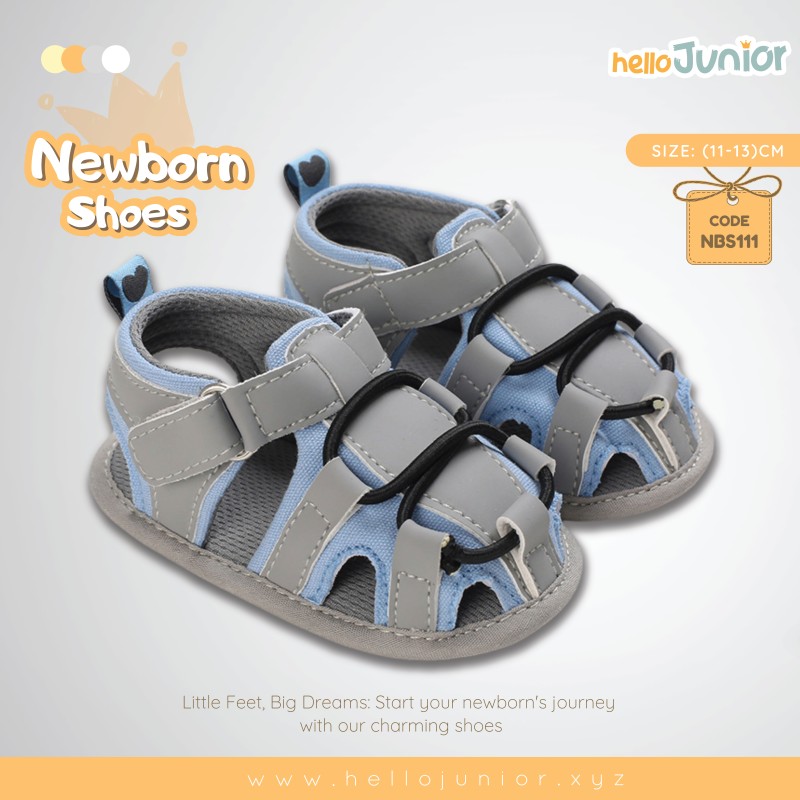 Hello Junior baby shoes for newborn to 18 month, made with cotton and rubber sole