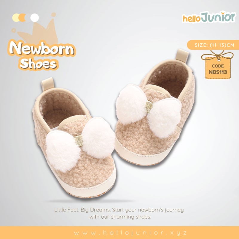 Hello Junior baby shoes for newborn to 18 month, made with cotton and rubber sole