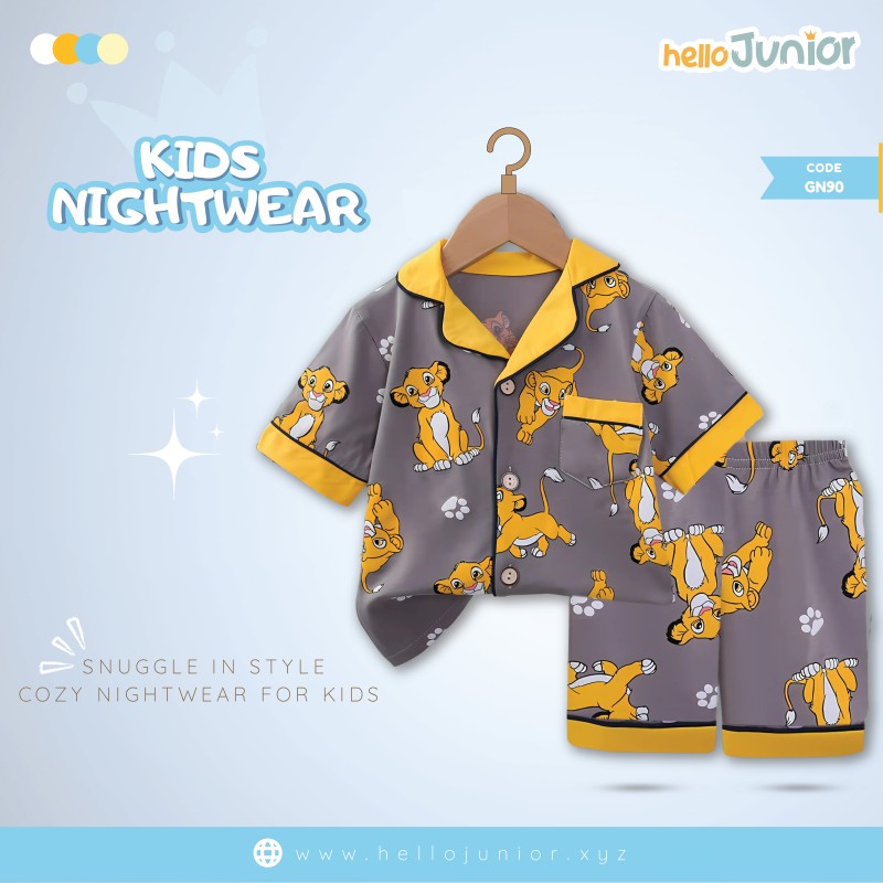 Hello Junior Kids Nightwear / PJ Set / Night Dress (6 Months to 11 Years)