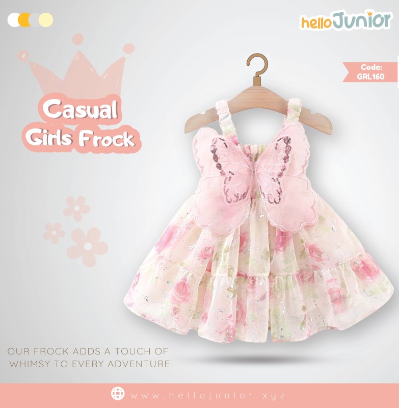 Hello Junior Casual Girls Frock (6 Months to 03 Years)