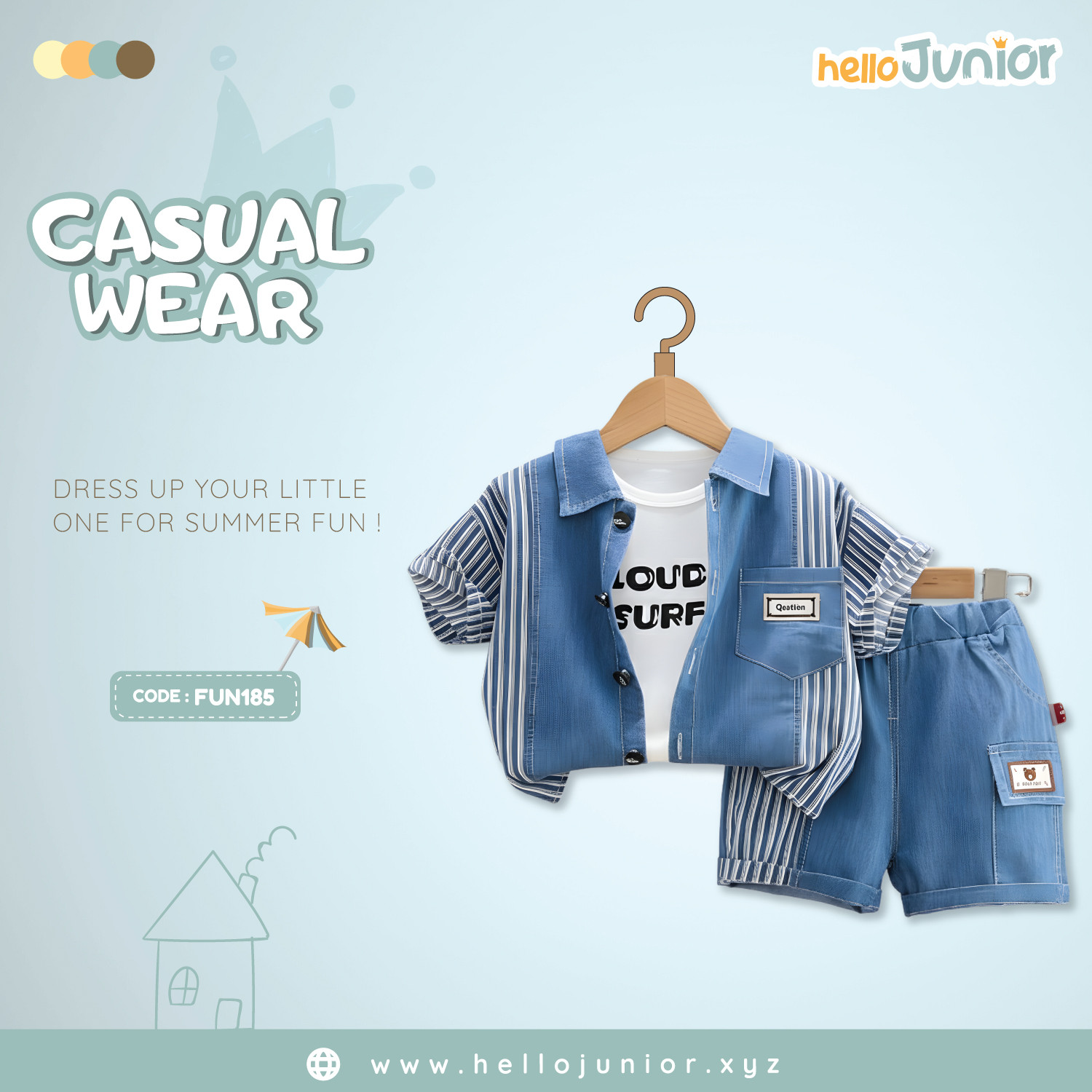 Fashion Kids Casual Wear / Dress (6 Months to 5 Years)