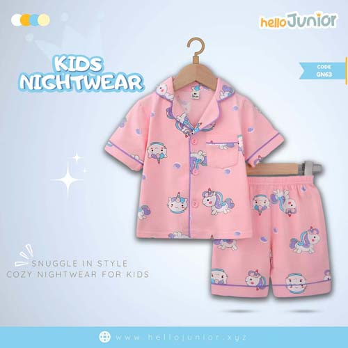 Hello Junior Kids Winter Nightwear / PJ Set / Night Dress (6 Months to 11 Years)