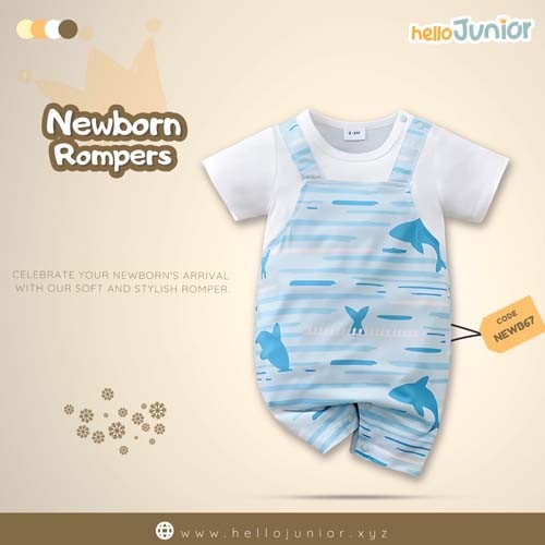 Hello Junior Kids Summer Romper, Newborn baby dress 0 month to 09 month