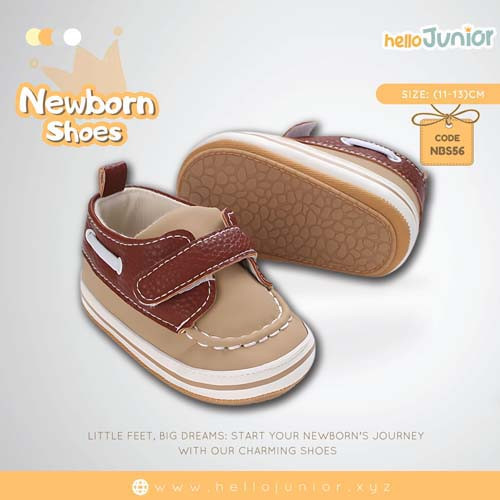 Hello Junior baby shoes for newborn to 18 month, made with cotton and rubber sole