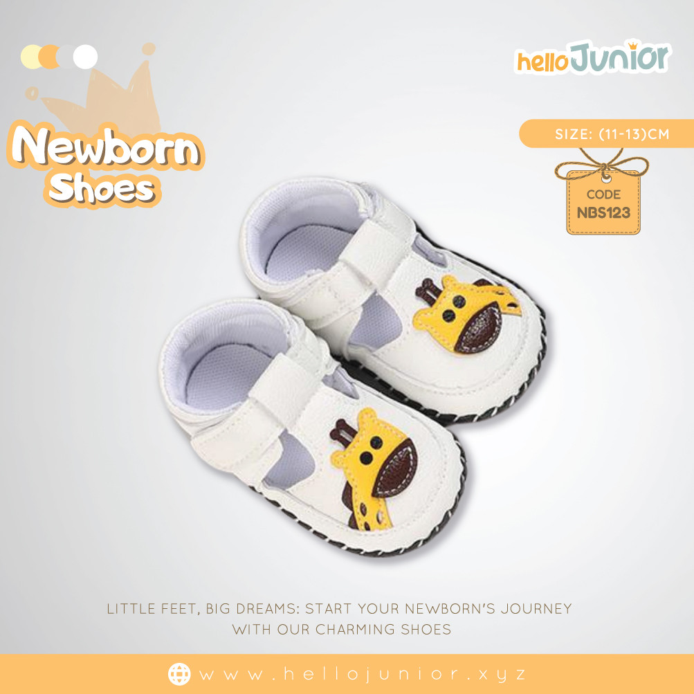 Hello Junior baby shoes for newborn to 18 month, made with cotton and rubber sole