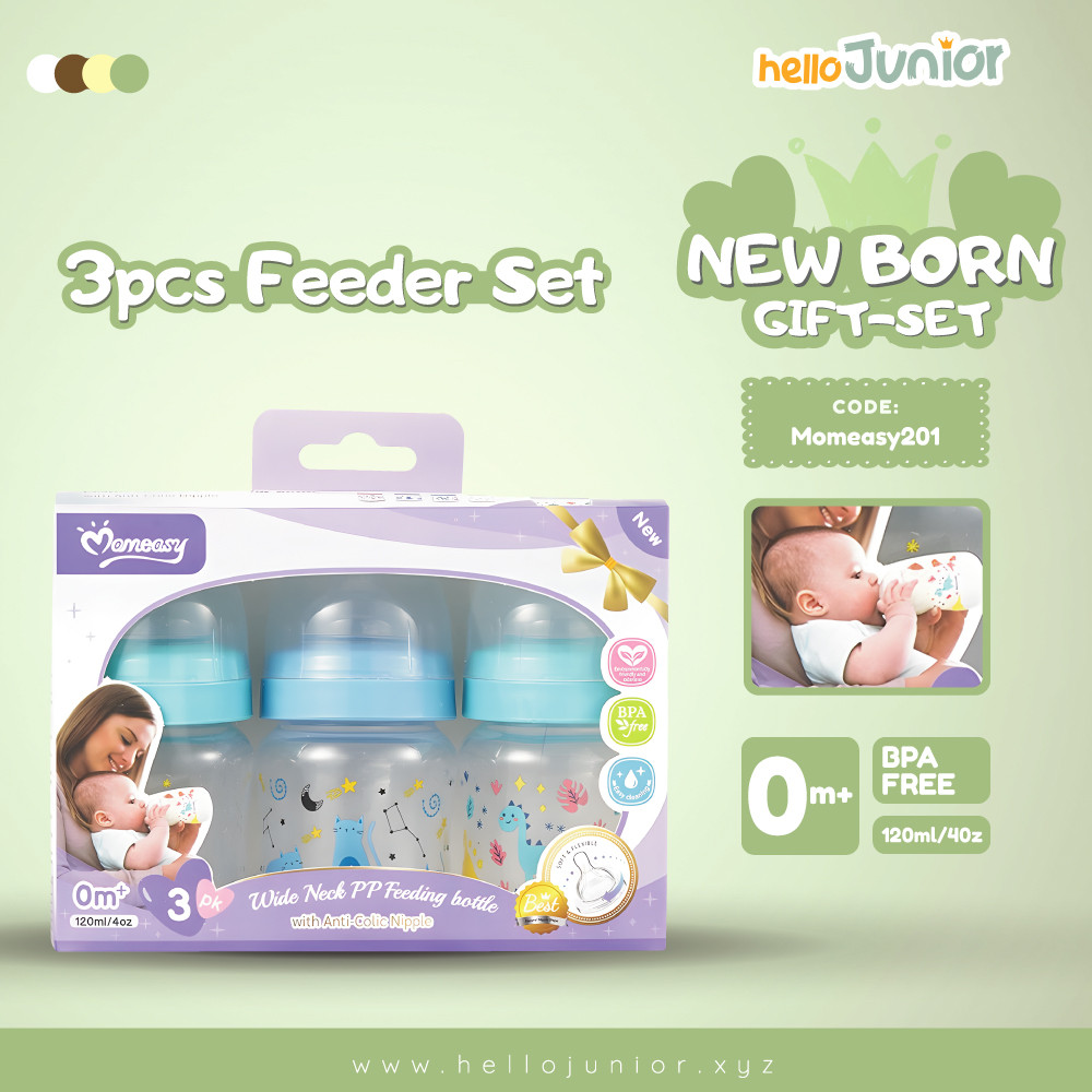 4oz/120ml Wide-neck Feeding Bottle Set (3 pcs)