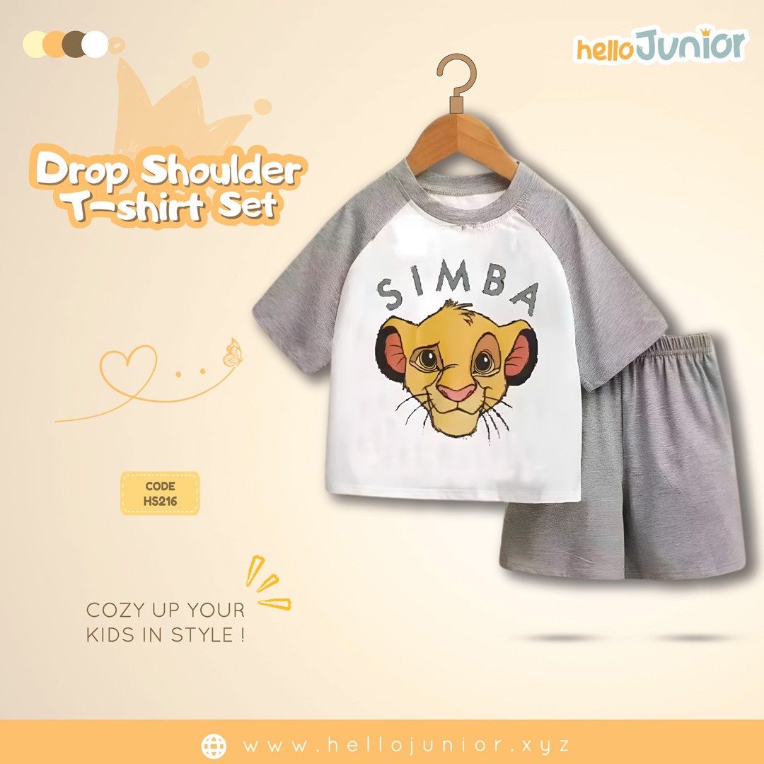 Hello Junior Drop Shoulder T-Shirt for Kids (6 Months to 11 Years)