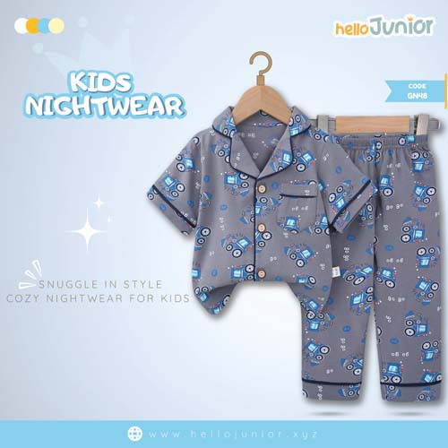 Hello Junior Kids Winter Nightwear / PJ Set / Night Dress (6 Months to 11 Years)