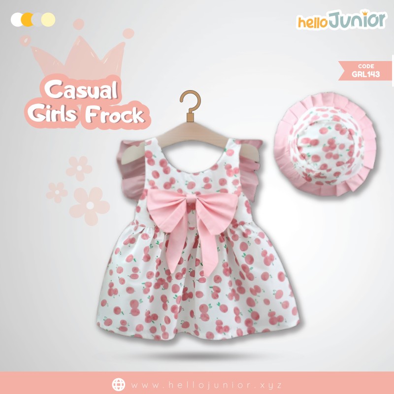 Hello Junior Casual Girls Frock (6 Months to 03 Years)