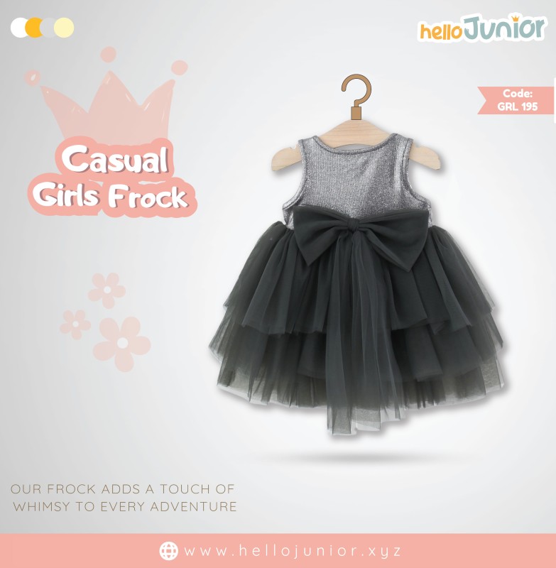 Hello Junior Casual Girls Frock (6 Months to 03 Years)