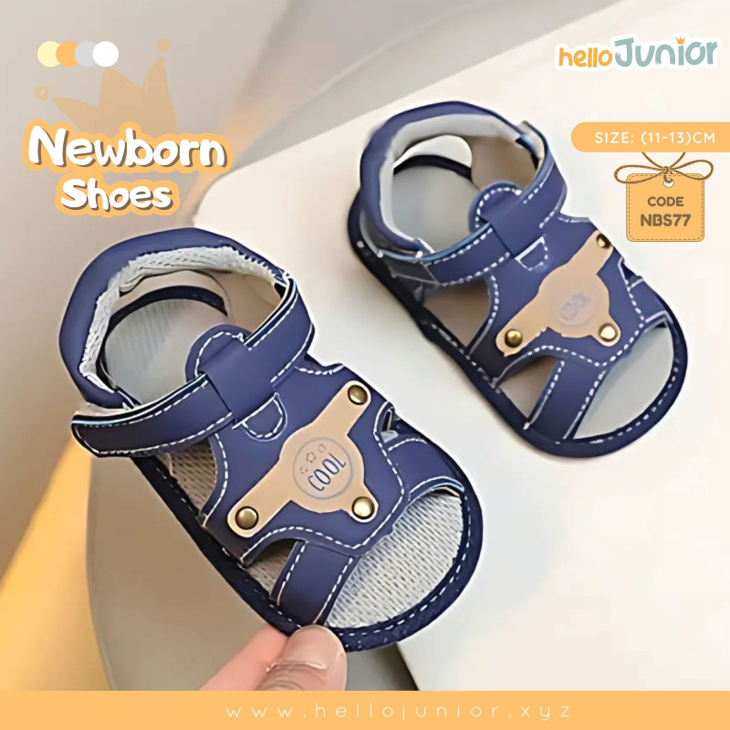 Hello Junior baby shoes for newborn to 18 month, made with cotton and rubber sole