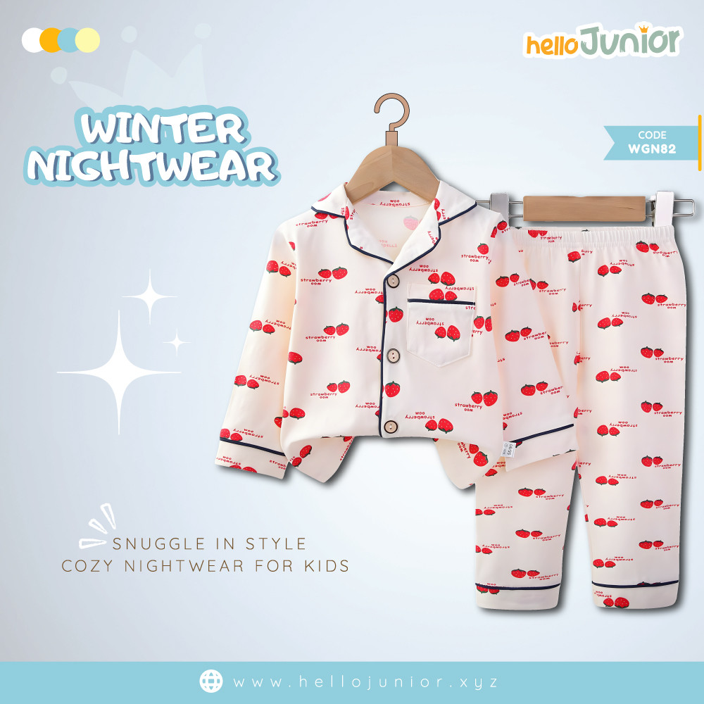 Hello Junior Kids Winter Nightwear / PJ Set / Night Dress (6 Months to 11 Years)