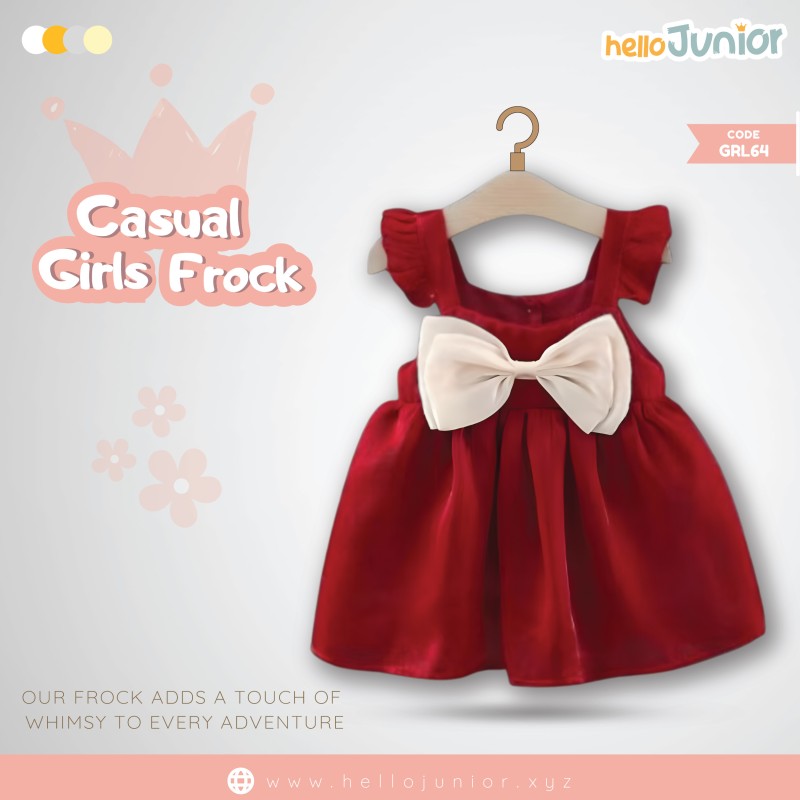 Hello Junior Casual Girls Frock (6 Months to 03 Years)