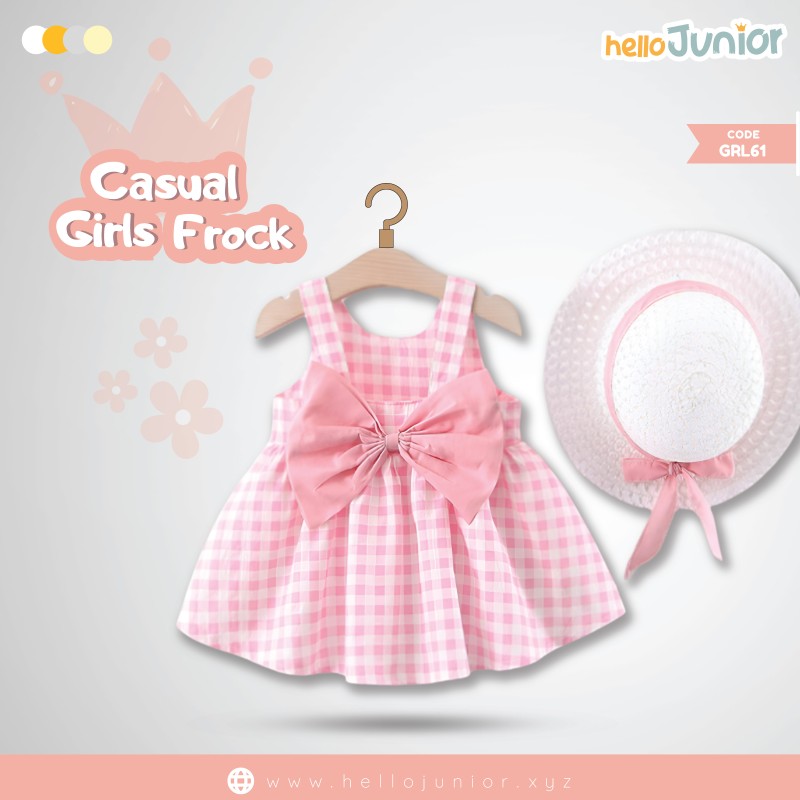 Hello Junior Casual Girls Frock (6 Months to 03 Years)