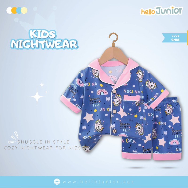 Hello Junior Kids Nightwear / PJ Set / Night Dress (6 Months to 11 Years)