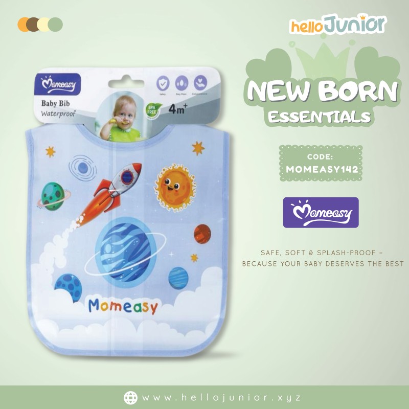 Momeasy waterproof BPA free baby bib for 4m+