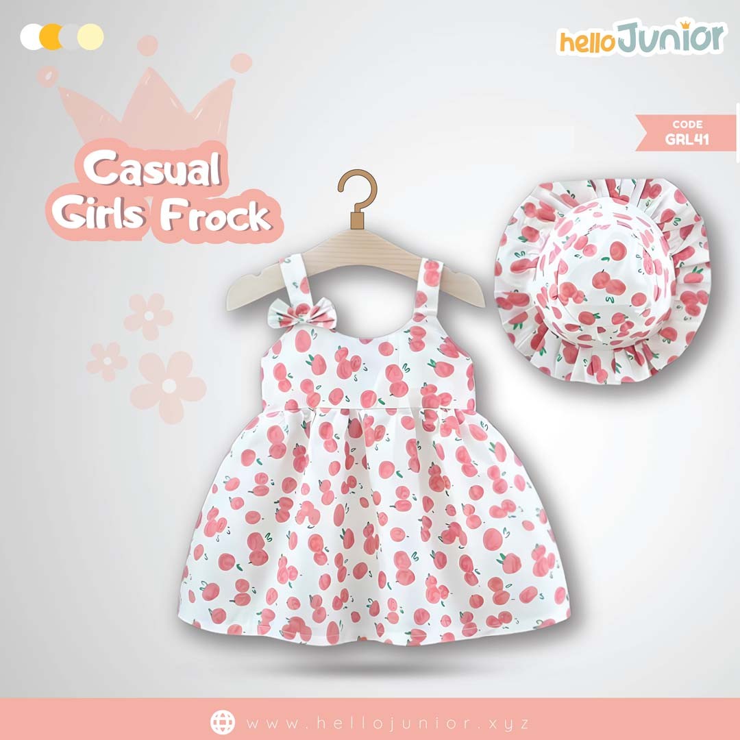 Hello Junior Casual Girls Frock (6 Months to 03 Years)