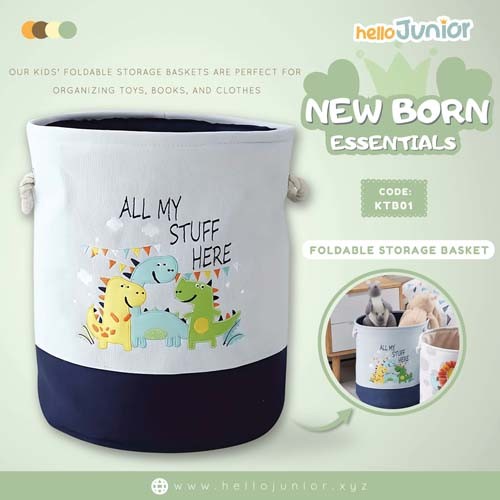 Foldable Toy Storage Bucket / Laundry Basket