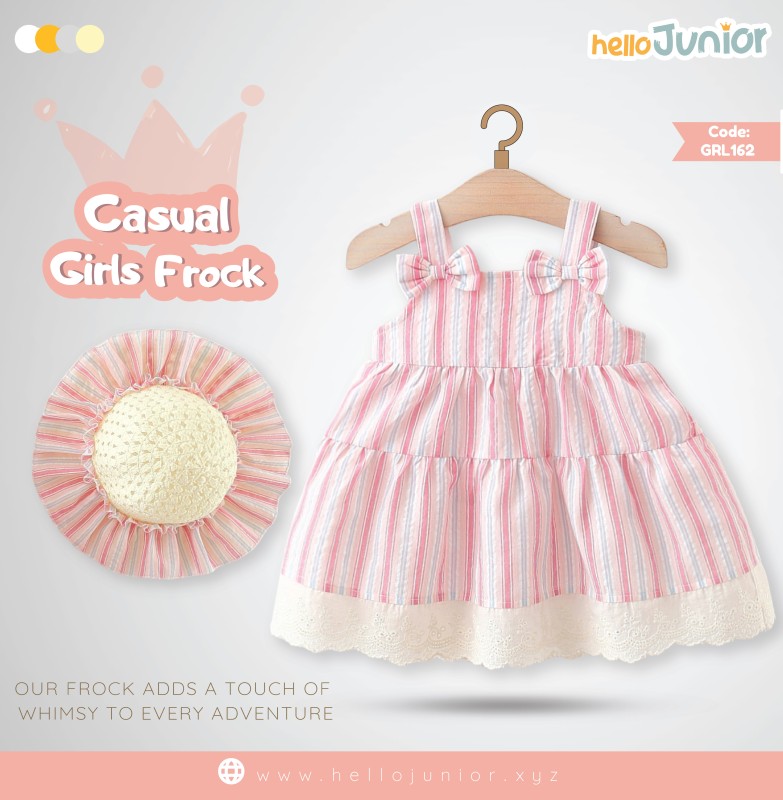 Hello Junior Casual Girls Frock (6 Months to 03 Years)