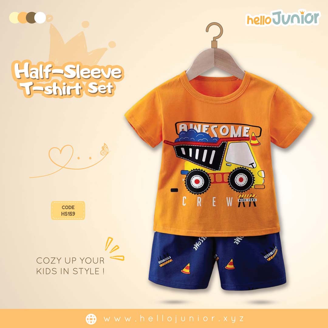 Hello Junior Half Sleeve T-Shirt for Kids (6 Months to 11 Years)