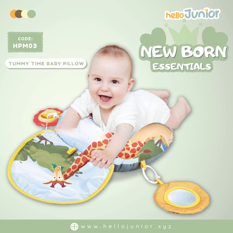 Wild Animal Tummy time baby pillow