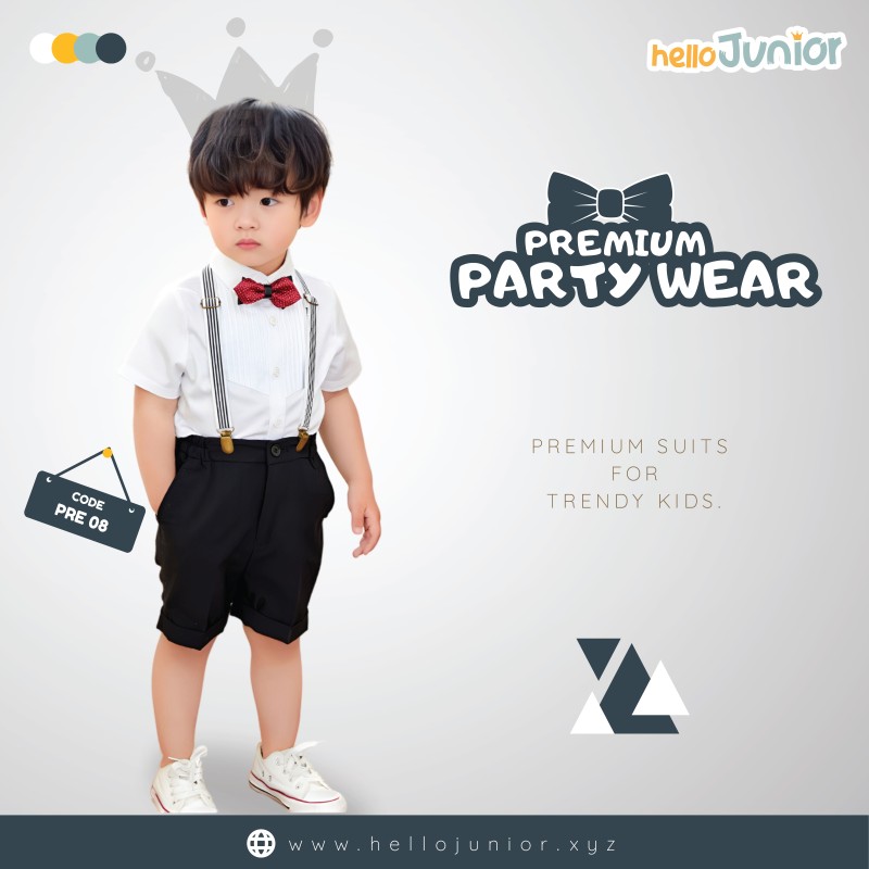 Hello Junior Premium Kids Party Wear, Premium Baby Suit, Kids Party Dress for 06 month to 08 years
