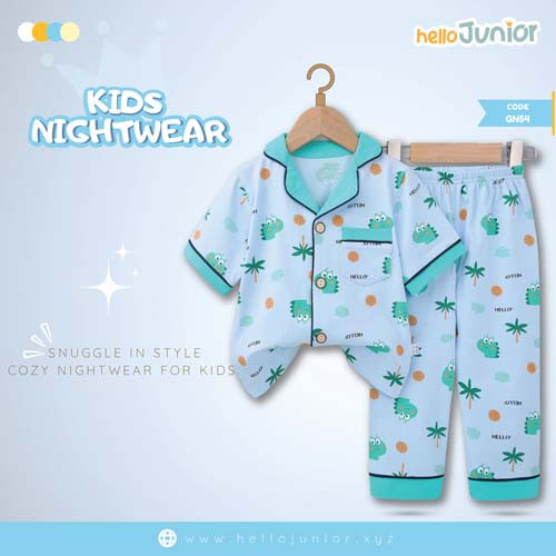 Hello Junior Kids Winter Nightwear / PJ Set / Night Dress (6 Months to 11 Years)