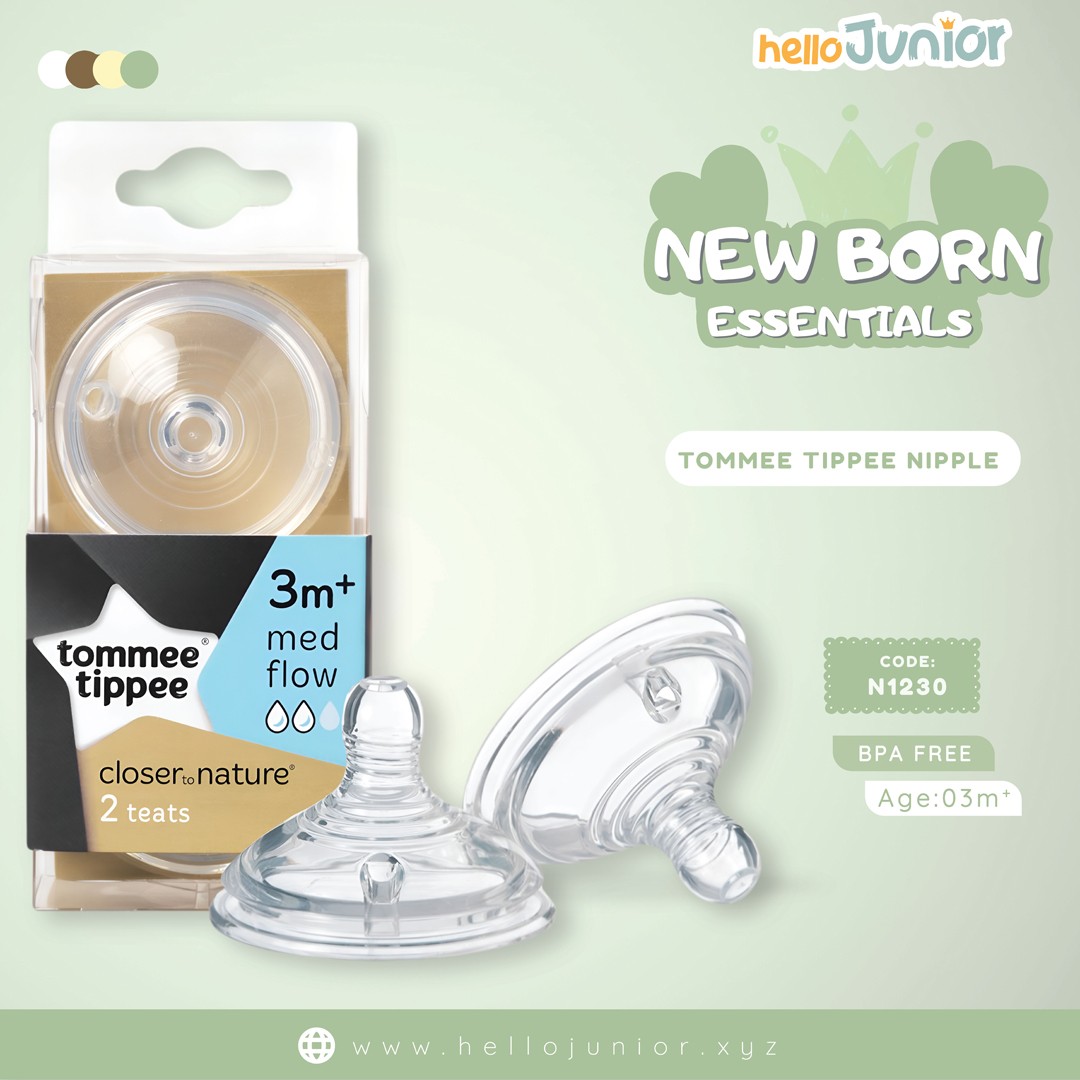 Tommee Tippee Teats for 3m+, 2pcs Set