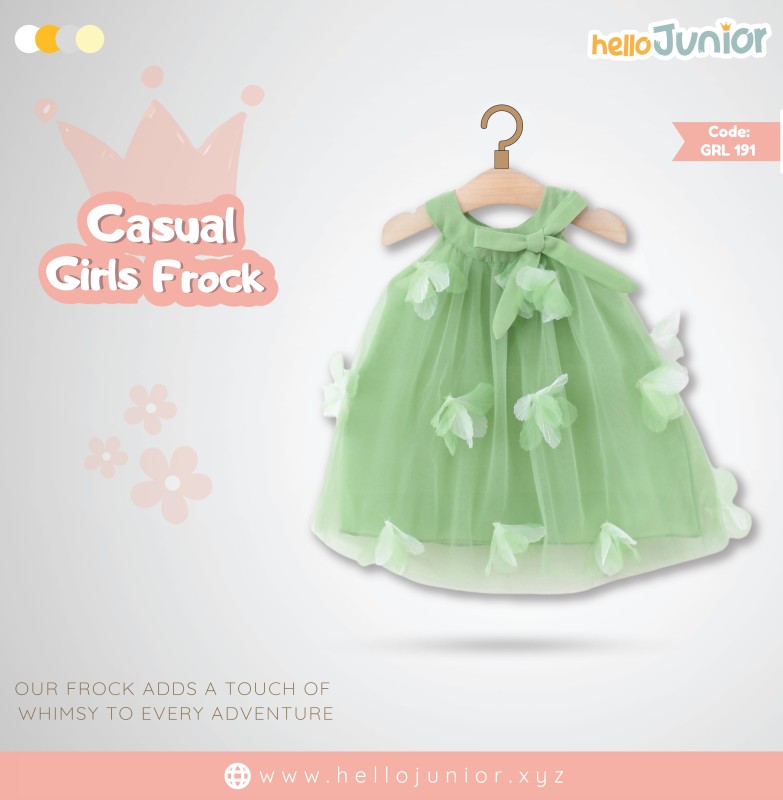 Hello Junior Casual Girls Frock (6 Months to 03 Years)