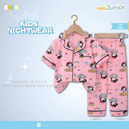 Hello Junior Kids Winter Nightwear / PJ Set / Night Dress (6 Months to 11 Years)