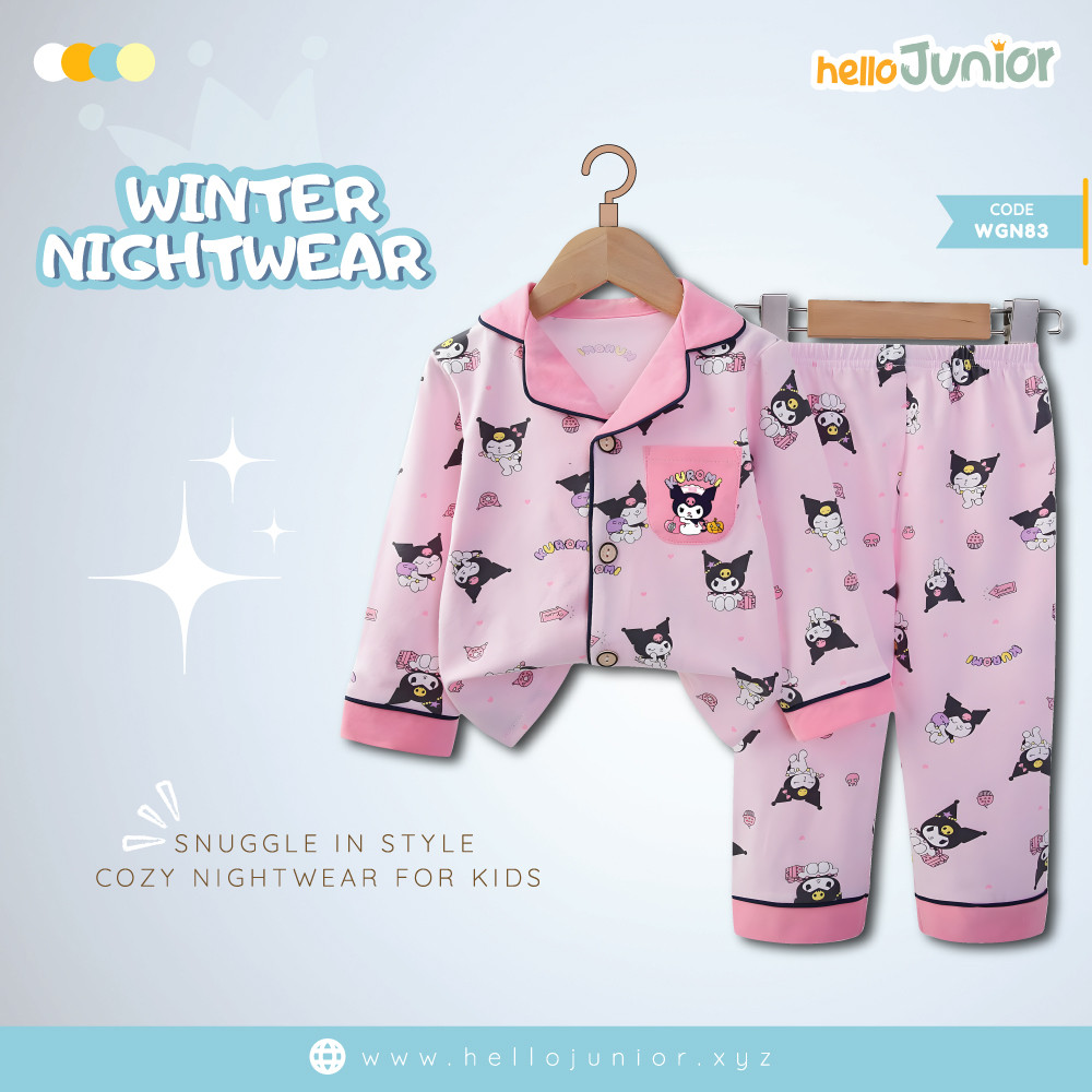 Hello Junior Kids Winter Nightwear / PJ Set / Night Dress (6 Months to 11 Years)