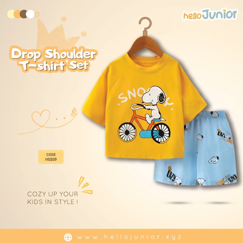 Hello Junior Drop Shoulder T-Shirt for Kids (6 Months to 11 Years)