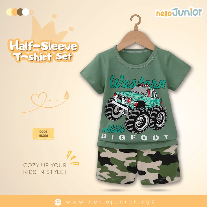 Hello Junior Half Sleeve T-Shirt for Kids (6 Months to 11 Years)