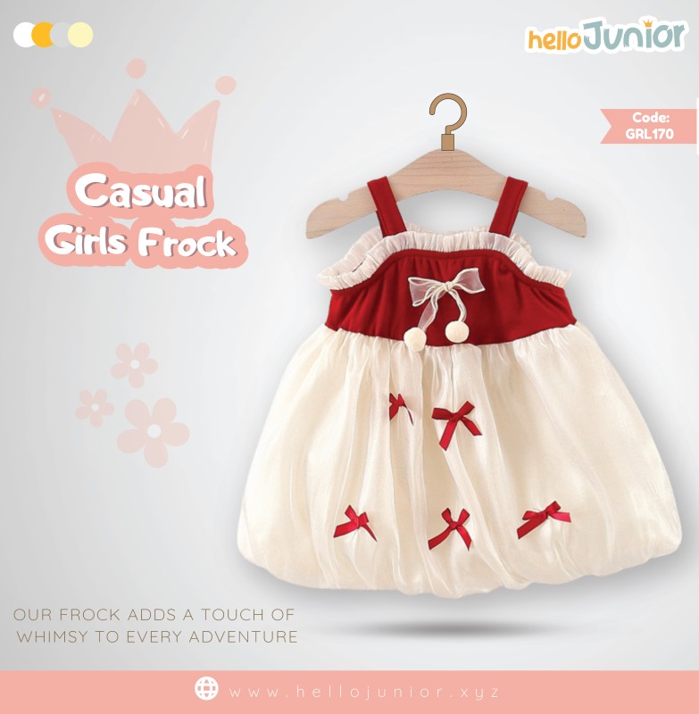 Hello Junior Casual Girls Frock (6 Months to 03 Years)