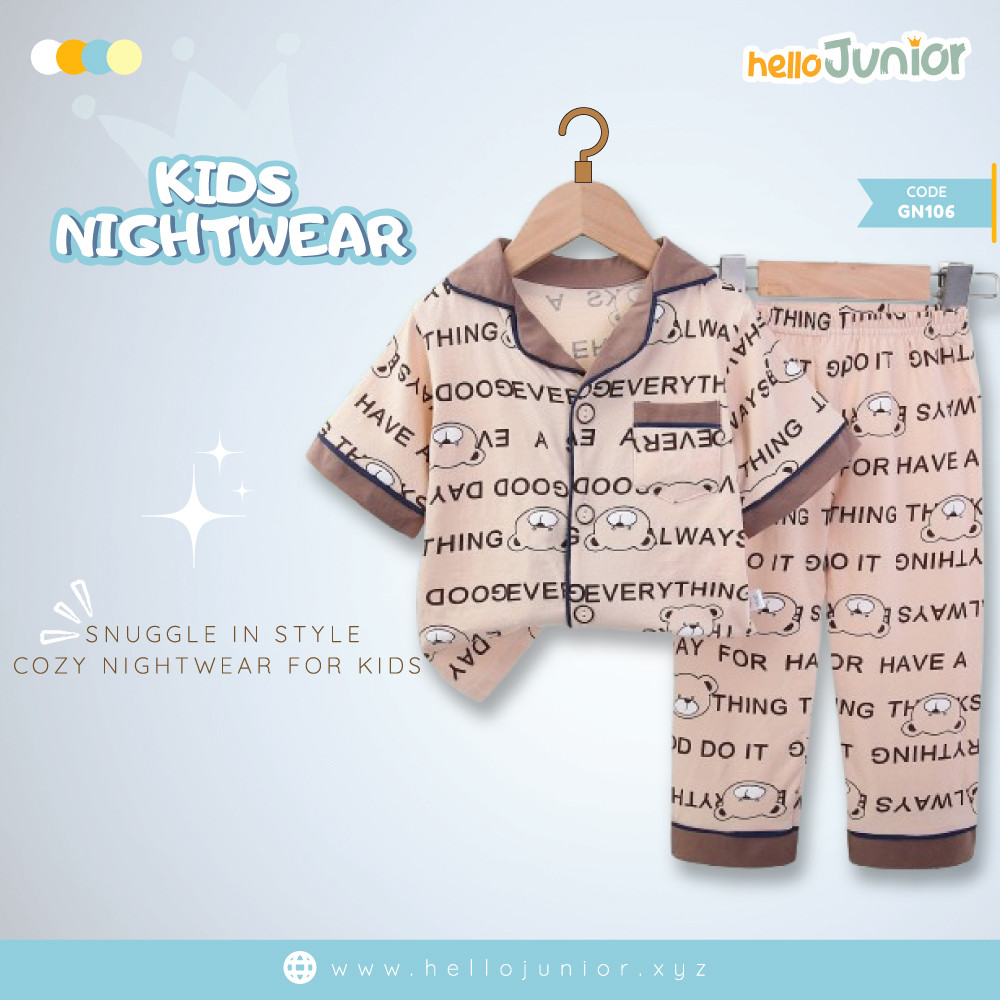 Hello Junior Kids Nightwear / PJ Set / Night Dress (6 Months to 11 Years)