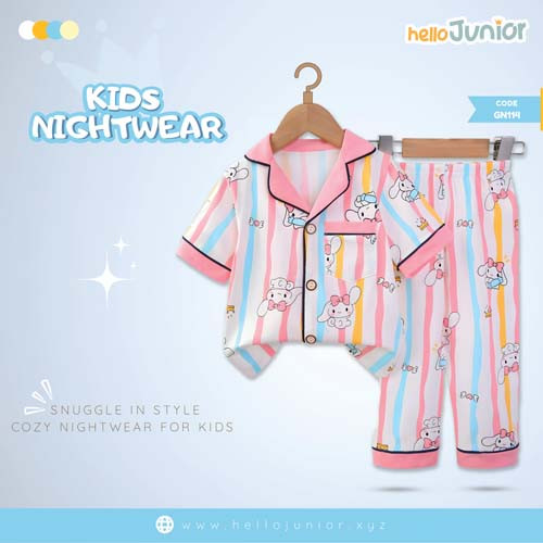 Hello Junior Kids Nightwear / PJ Set / Night Dress (6 Months to 11 Years)