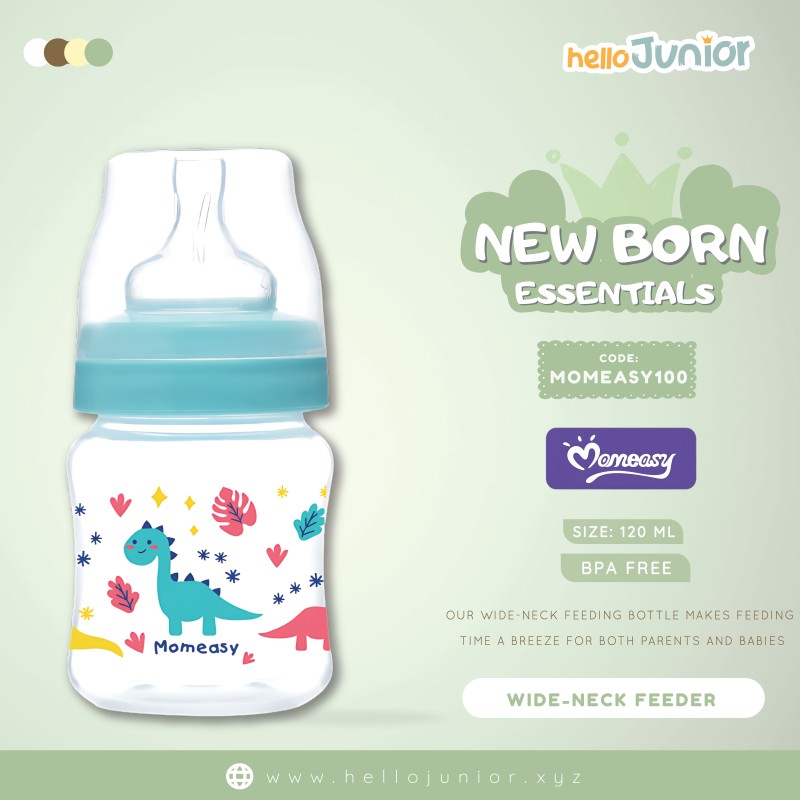 Momeasy Wide Neck 120ml/4oz Antecolic bottle for 0m+,Multicolor
