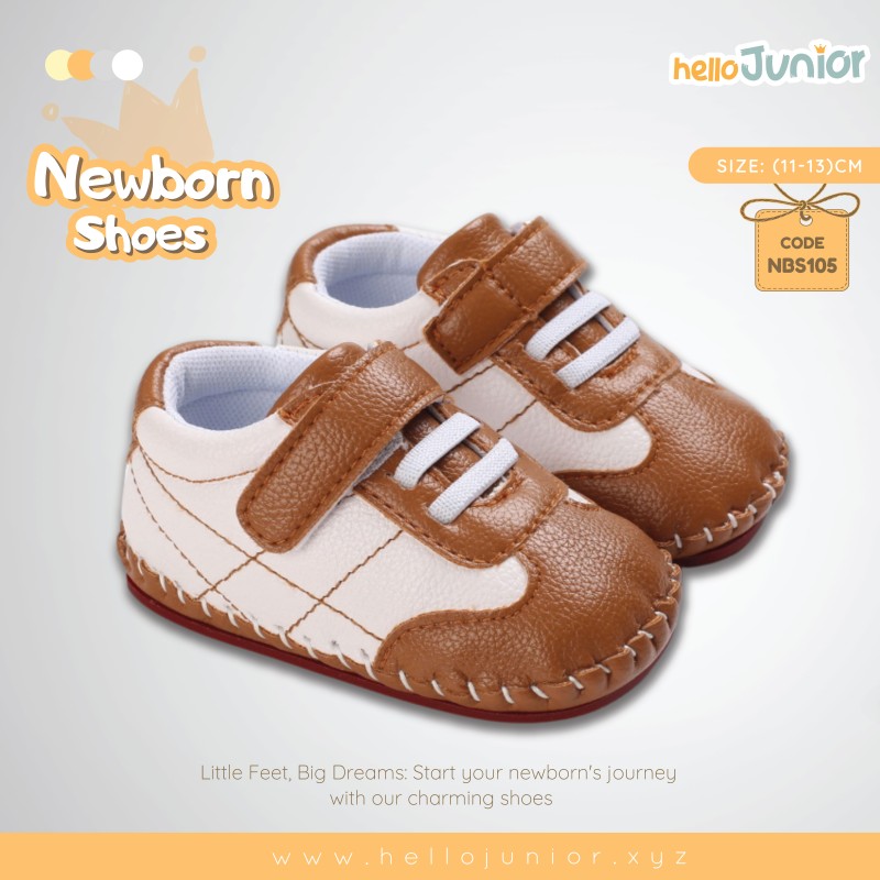 Hello Junior baby shoes for newborn to 18 month, made with cotton and rubber sole
